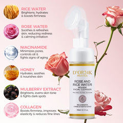 Rose and Rice Water - Mousse Facial Cleanser